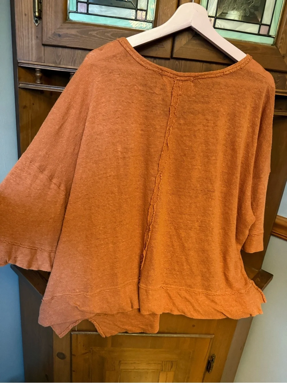 FP Beach One Body terra-cotta, oversize relaxed, fit Raw Seam Tee